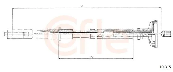 Handler.Part Clutch cable COFLE 10315 1