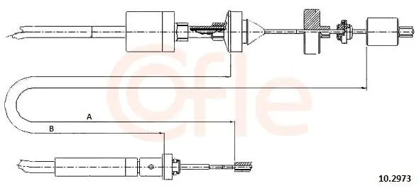 Handler.Part Clutch cable COFLE 102973 1