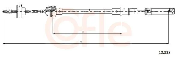 Handler.Part Clutch cable COFLE 10338 1