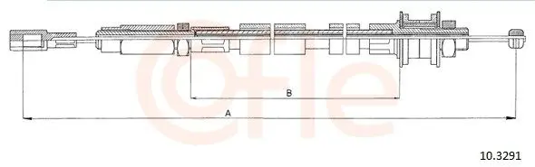 Handler.Part Clutch cable COFLE 103291 1