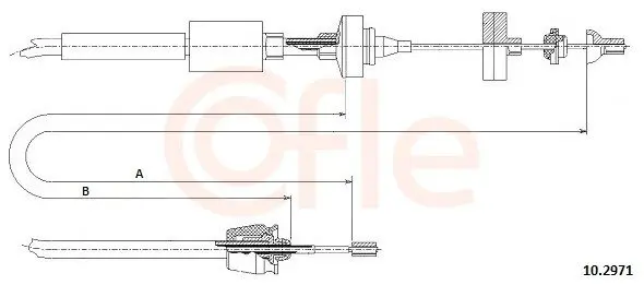 Handler.Part Clutch cable COFLE 102971 1