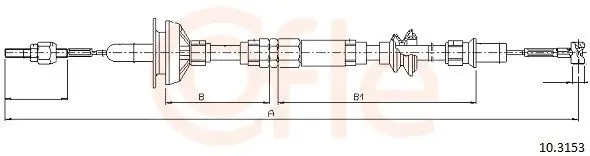 Handler.Part Clutch cable COFLE 103153 1