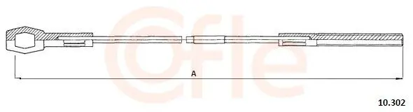 Handler.Part Clutch cable COFLE 10302 1