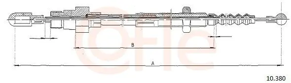 Handler.Part Clutch cable COFLE 10380 1