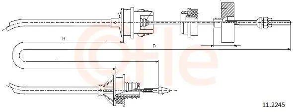 Handler.Part Clutch cable COFLE 112245 1