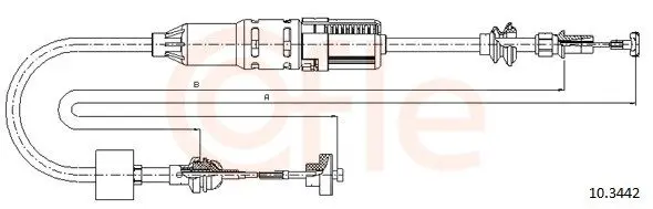 Handler.Part Clutch cable COFLE 103442 1