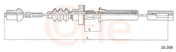 Handler.Part Clutch cable COFLE 10306 1