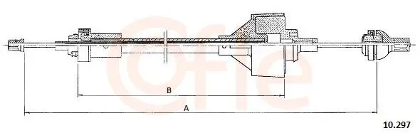 Handler.Part Clutch cable COFLE 10297 1