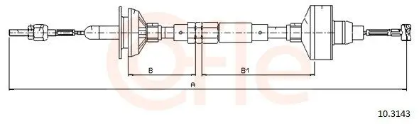 Handler.Part Clutch cable COFLE 103143 1