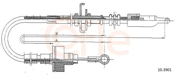 Handler.Part Clutch cable COFLE 103901 1