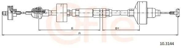 Handler.Part Clutch cable COFLE 103144 1