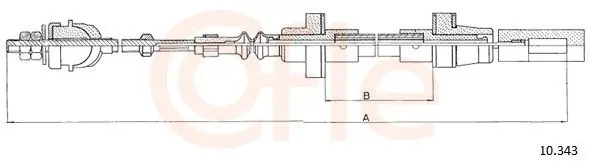 Handler.Part Clutch cable COFLE 10343 1