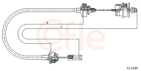 Handler.Part Clutch cable COFLE 112144 1