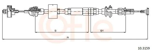 Handler.Part Clutch cable COFLE 103159 1