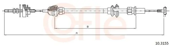 Handler.Part Clutch cable COFLE 103155 1