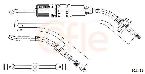 Handler.Part Clutch cable COFLE 103411 1