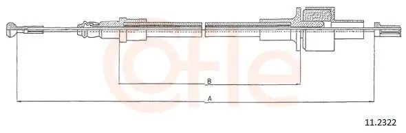 Handler.Part Clutch cable COFLE 112322 1