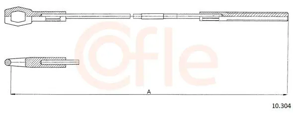 Handler.Part Clutch cable COFLE 10304 1