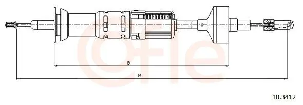 Handler.Part Clutch cable COFLE 103412 1