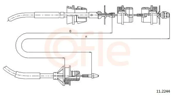 Handler.Part Clutch cable COFLE 112244 1