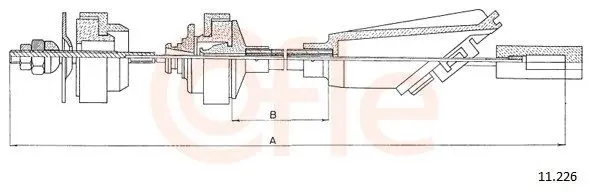 Handler.Part Clutch cable COFLE 11226 1