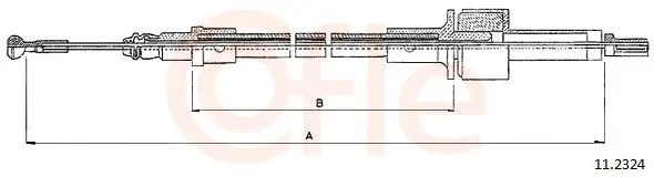 Handler.Part Clutch cable COFLE 112324 1