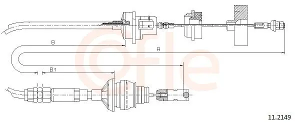 Handler.Part Clutch cable COFLE 112149 1