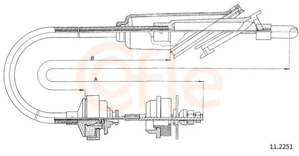 Handler.Part Clutch cable COFLE 112251 1