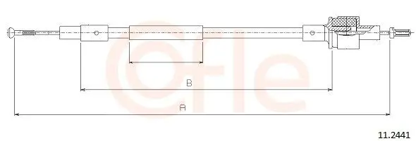 Handler.Part Clutch cable COFLE 112441 1