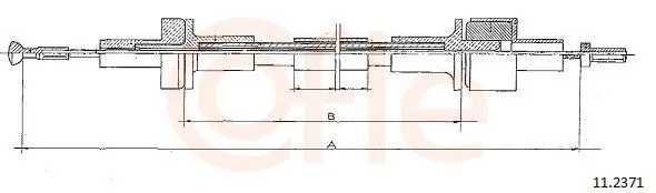 Handler.Part Clutch cable COFLE 112371 1