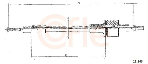 Handler.Part Clutch cable COFLE 11244 1