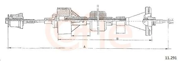 Handler.Part Clutch cable COFLE 11291 1