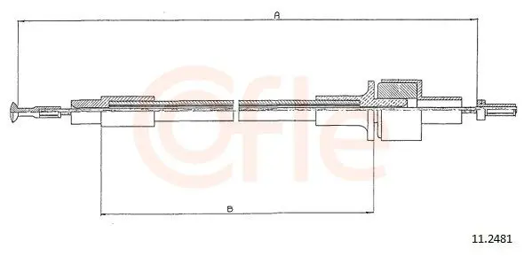 Handler.Part Clutch cable COFLE 112481 1