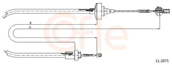 Handler.Part Clutch cable COFLE 112871 1