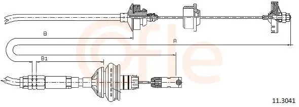 Handler.Part Clutch cable COFLE 113041 1