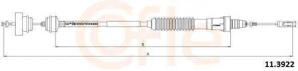 Handler.Part Clutch cable COFLE 113922 1