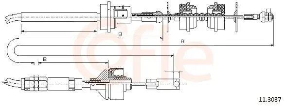 Handler.Part Clutch cable COFLE 113037 1