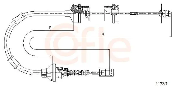 Handler.Part Clutch cable COFLE 11727 1