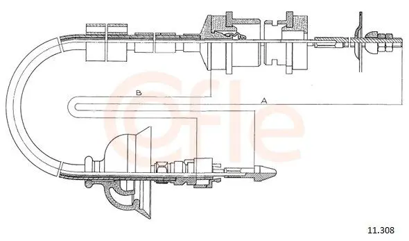 Handler.Part Clutch cable COFLE 11308 1