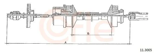 Handler.Part Clutch cable COFLE 113005 1