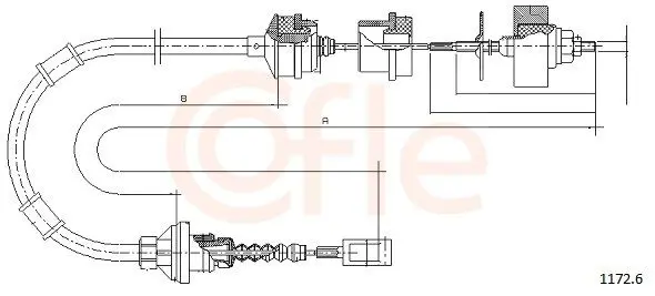 Handler.Part Clutch cable COFLE 11726 1