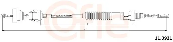 Handler.Part Clutch cable COFLE 113921 1