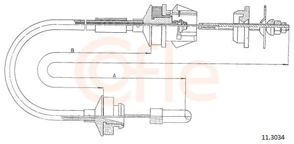 Handler.Part Clutch cable COFLE 113034 1