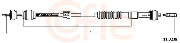 Handler.Part Clutch cable COFLE 113239 1