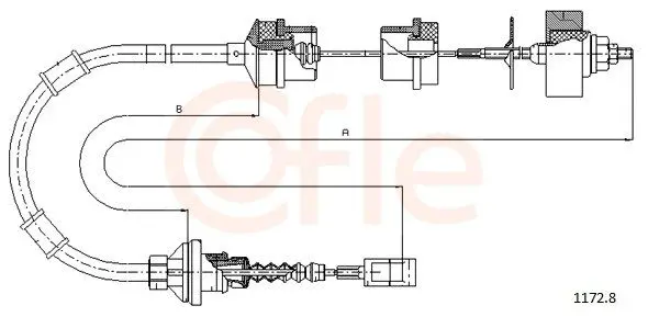 Handler.Part Clutch cable COFLE 11728 1