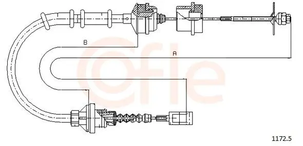 Handler.Part Clutch cable COFLE 11725 1