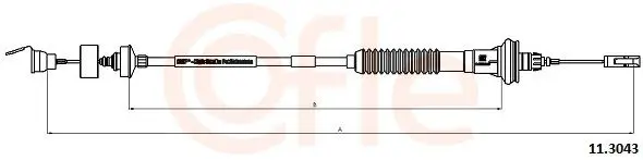 Handler.Part Clutch cable COFLE 113043 1