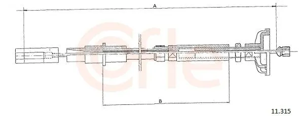 Handler.Part Clutch cable COFLE 11315 1