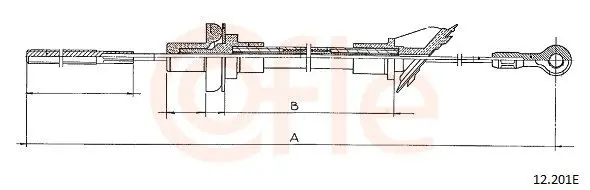 Handler.Part Clutch cable COFLE 12201E 1