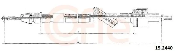 Handler.Part Clutch cable COFLE 152440 1